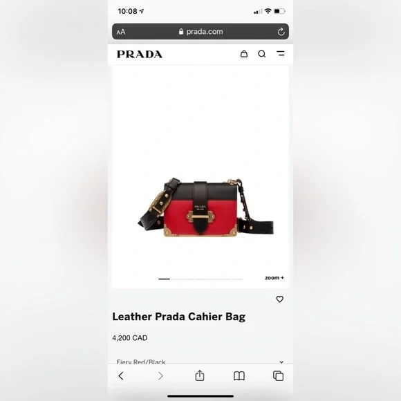 Leather Prada Cahier Bag - Picture 8 of 9